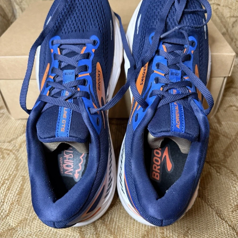 Brooks Adrenaline GTS 23 Mens Size 9.5 Blue Athletic Running Shoes Sneakers